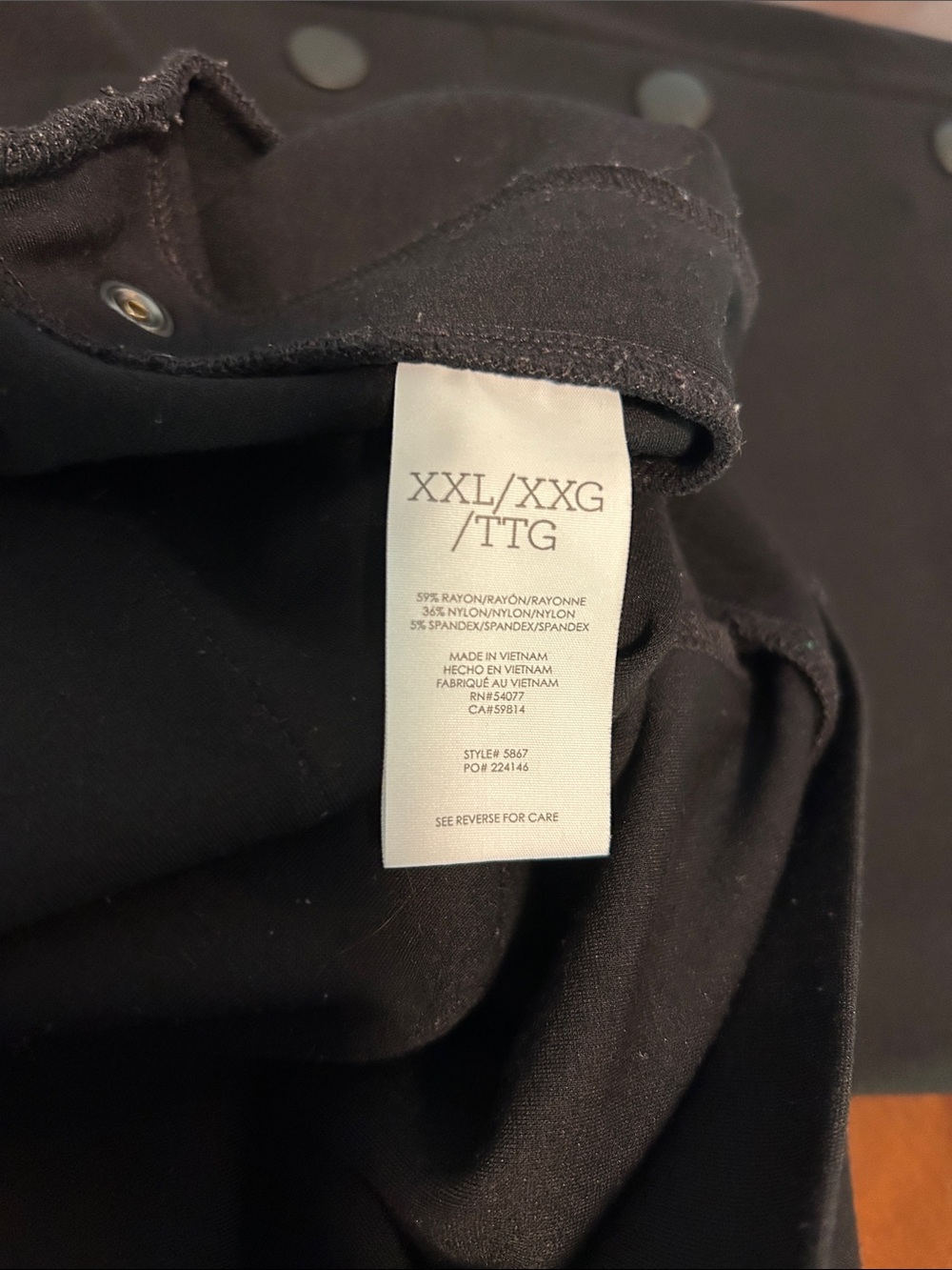 CAbi Snap Cropped Pants In Black Wide Flare Leg Side Snap Style Number 5867 - Picture 6 of 6